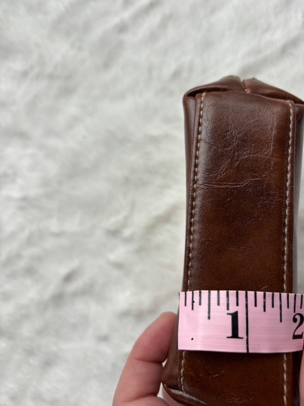 Rosetti Woven Straw & Brown Faux Leather Mini Pouch Coin Purse - Picture 10 of 10